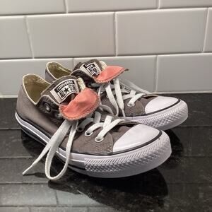 Converse All Star Women’s Double Tongue Low Top Sneakers‎ Tennis Gray Size M5/W7